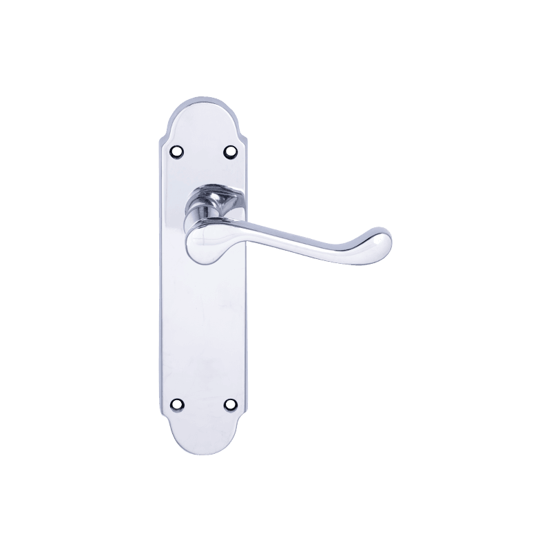 DH170A35 Classical Lever Door Handle On Plate Polished Chrome