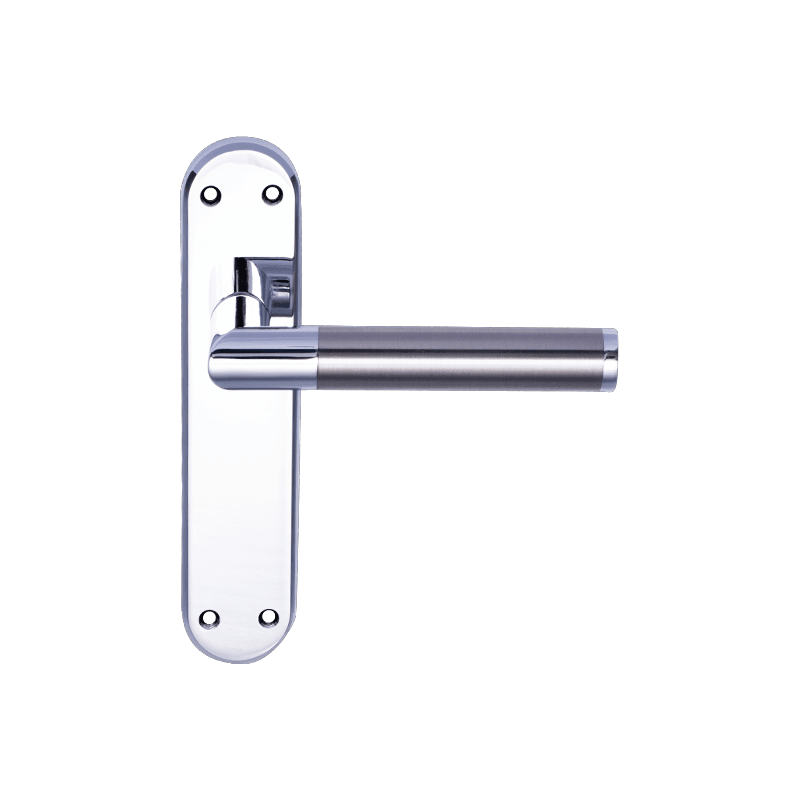 DH18027 Round Bar Lever Door Handle On Plate CPSN