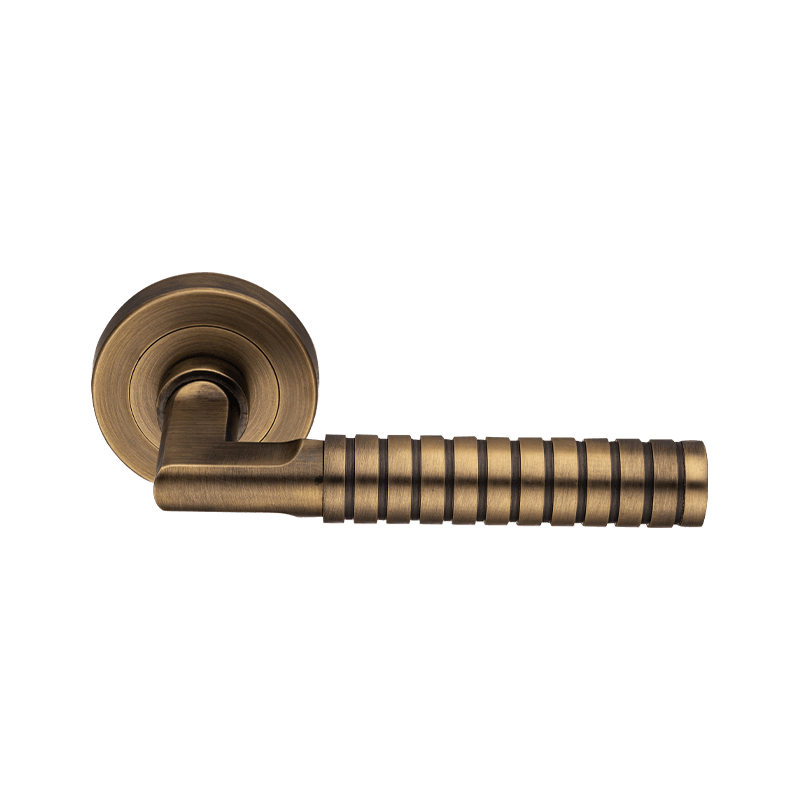 Spiral On Door Lever Handle Matt Antique Bronze